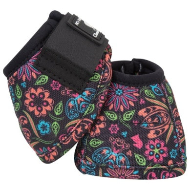 Classic Equine Bell Boots - Neon Flower