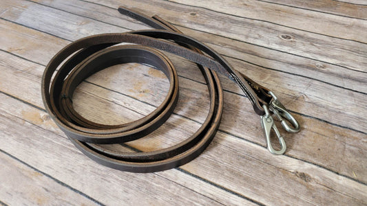 Hot Oiled Chocolate Snap End Split Reins