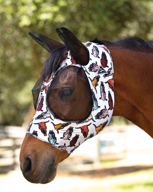 Professional's Choice Comfort Fit Lycra Fly Mask - Steerhead