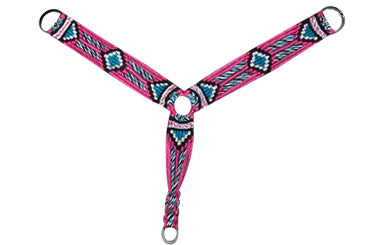 5 Star Mohair Pink Navajo Breast Collar